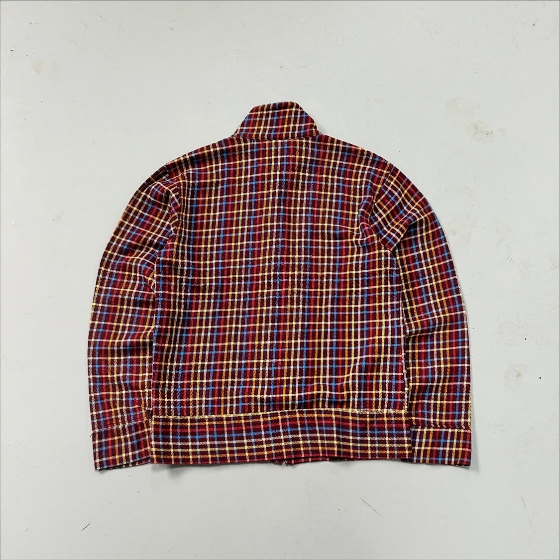 인디언 모터사이클 체크 집업 블루종 상품이미지5