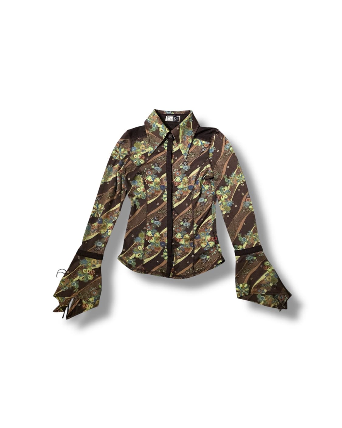 오즈온 에스닉 플라워 벨슬리브 셔츠 상품이미지2