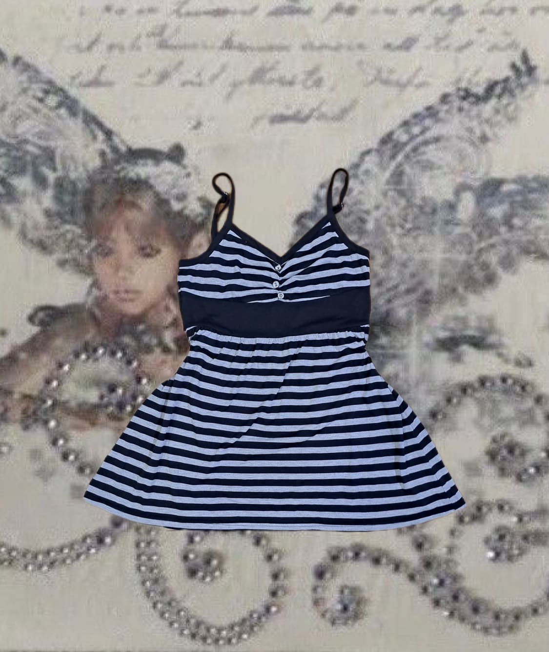 y2k 락시크 펑크 큐빅 베이비돌탑 베이비돌 원피스 스프라이트 그레이블랙 상품이미지1