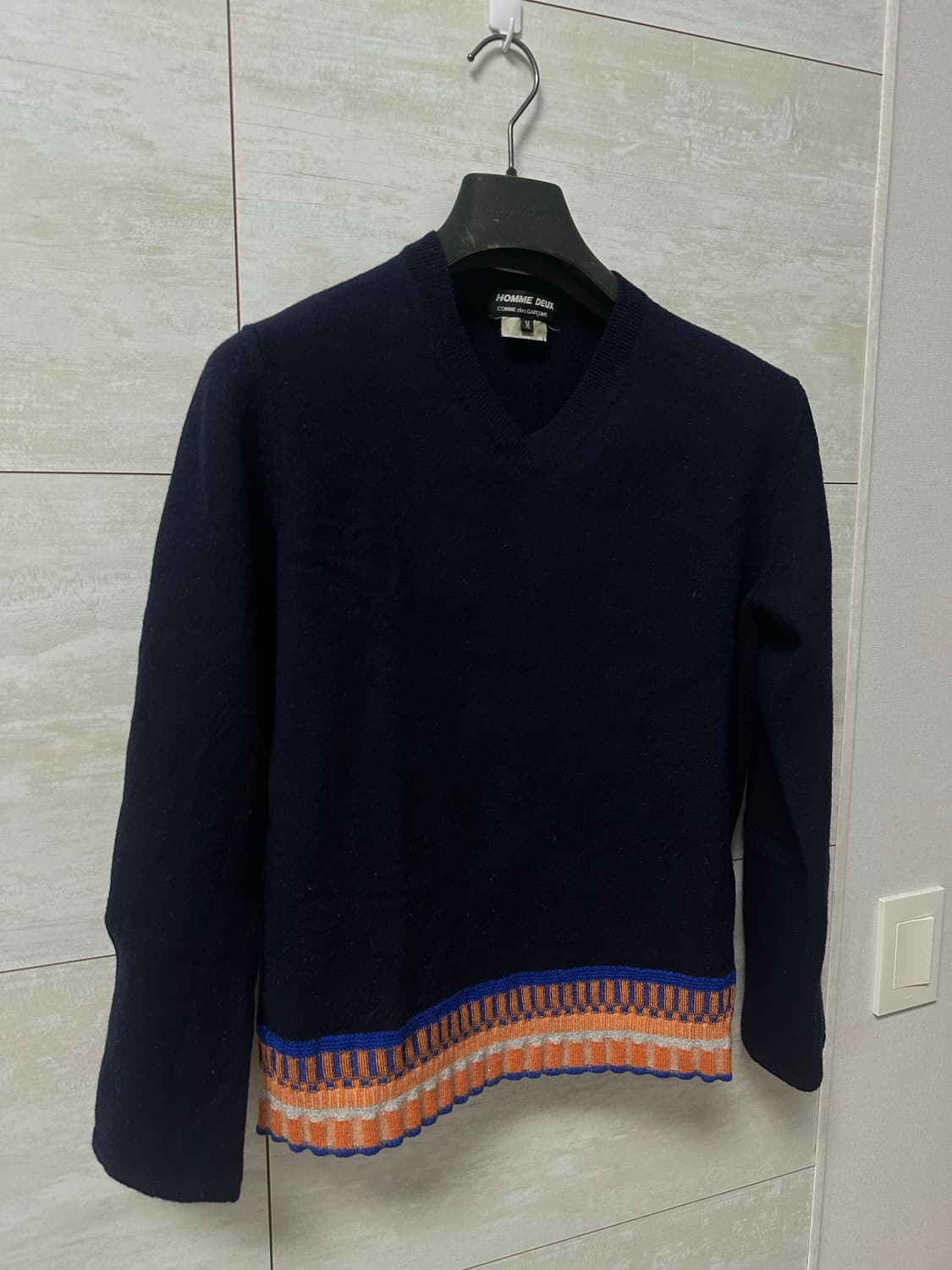 꼼데가르송 옴므 듀스 포인트 브이넥 니트 M 상품이미지1