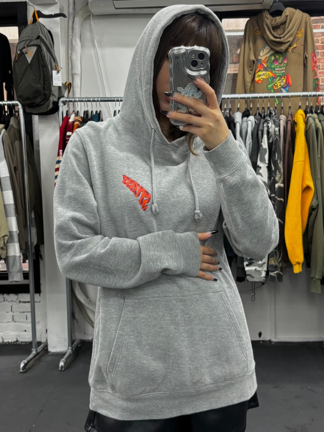 00s 올드 스투시 빅로고 후드티 상품이미지1