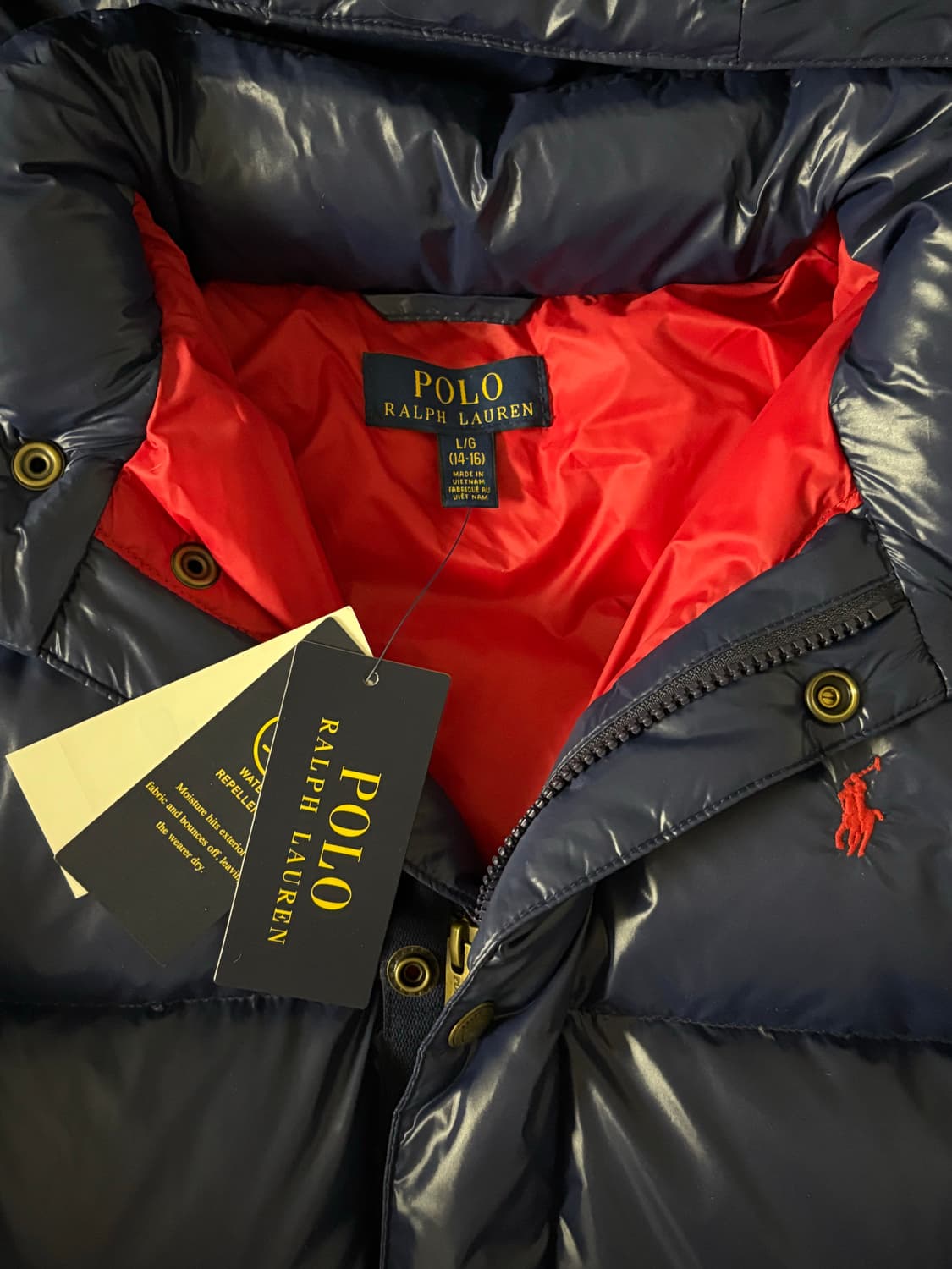 폴로 랄프로렌 유광 패딩 S (유일매물) 상품이미지3