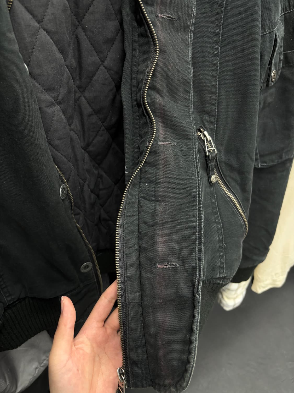 VTG 3QR Y2K 블랙 자켓 상품이미지6