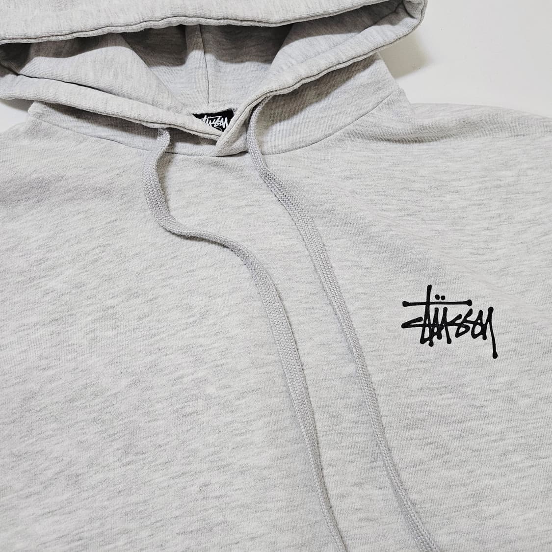 [L][스투시 STUSSY] 베이직 백로고 후드티 멜란지그레이 상품이미지3