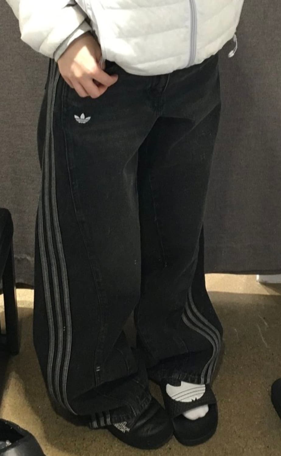 아디다스 삼선 데님 팬츠 27사이즈 상품이미지1
