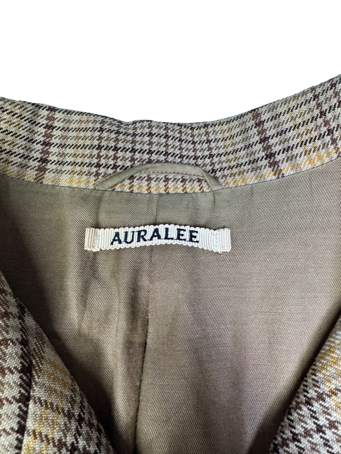 오라리 Auralee 울 서지 체크집업 블루종 5 상품이미지5