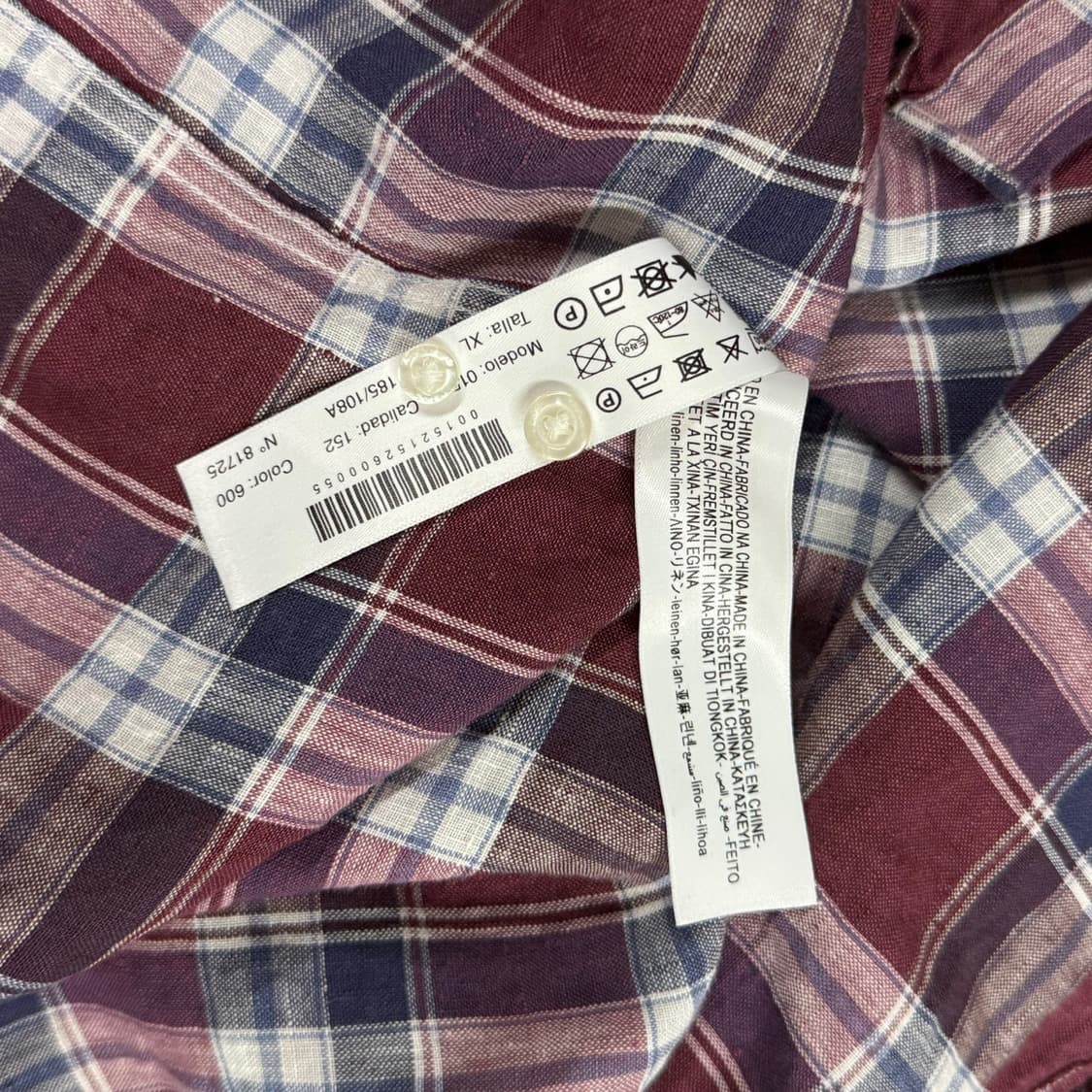 [XL] 마시모두띠 린넨 마 체크 셔츠 남방 상품이미지7