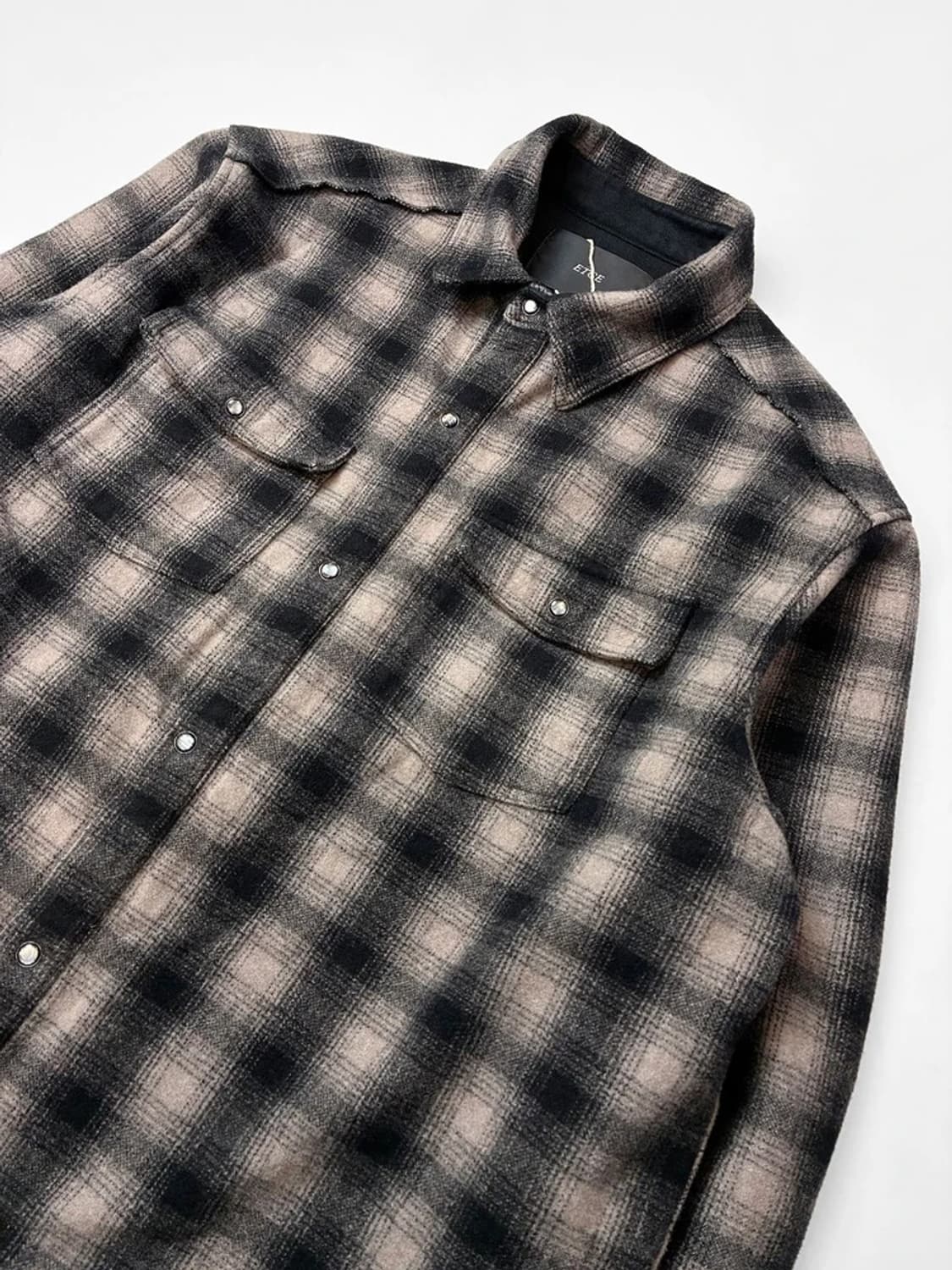 이티씨이 ETCE 24FW 헤비 울 플란넬 체크 셔츠 PN5044 상품이미지2