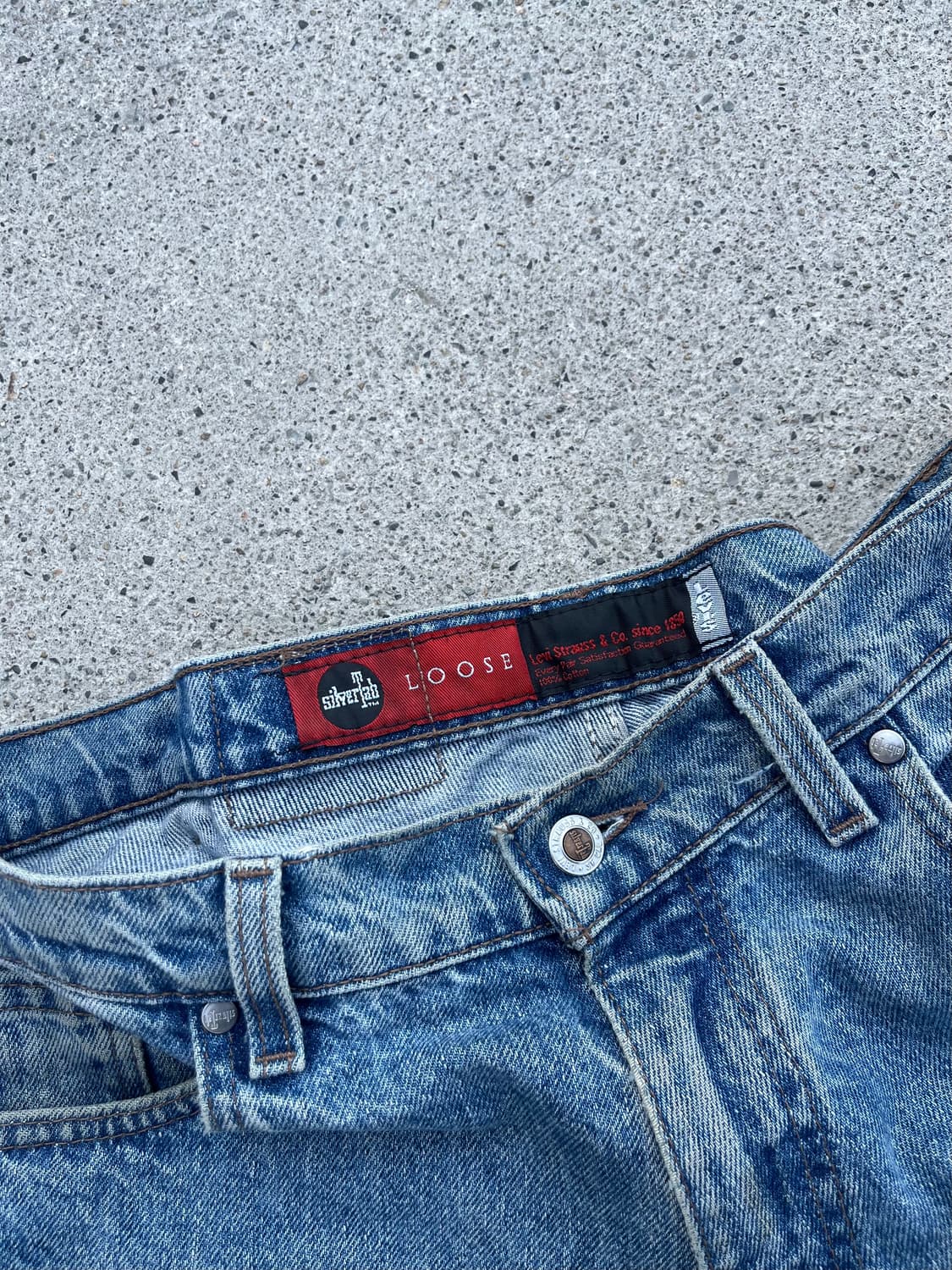 90s USA made Levi's 연청 루즈핏 실버탭  상품이미지2