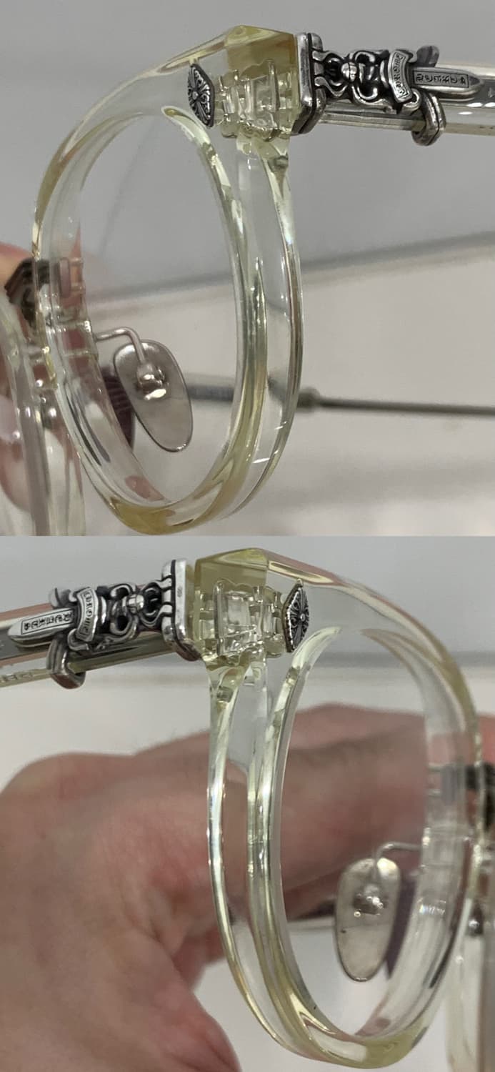 크롬하츠 SAC 크리스탈 클리어&앤틱실버 안경 [CRYS/AS] 상품이미지5