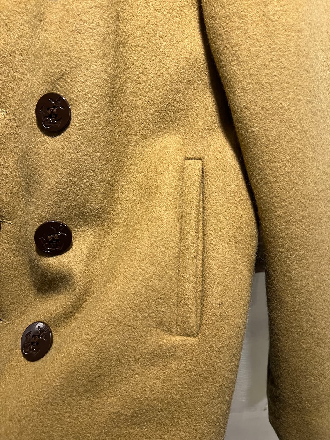 [M]Schott Made in USA 쇼트 베이지 740N 울 피코트 상품이미지4