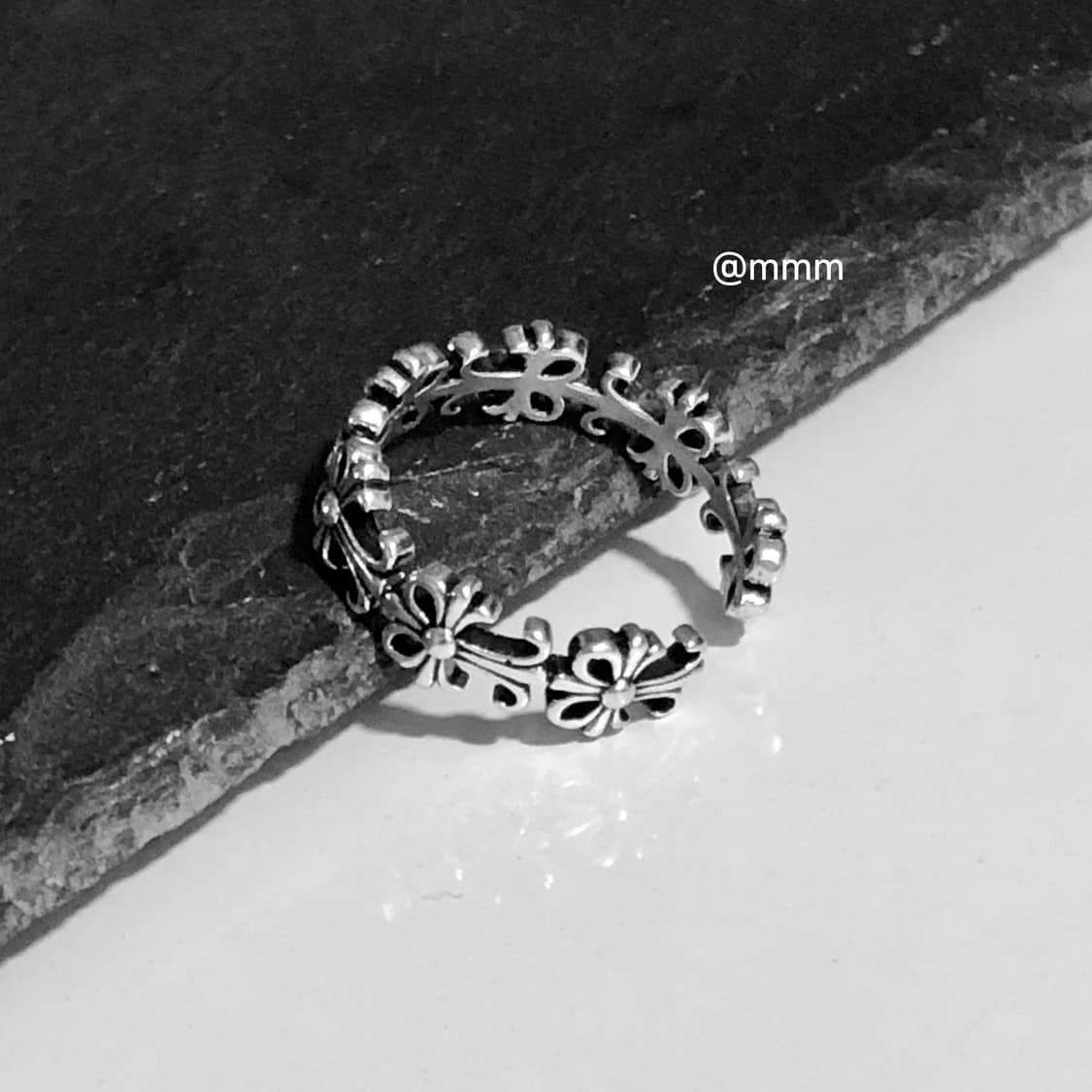 크로스 반지 크롬 오픈링 상품이미지2