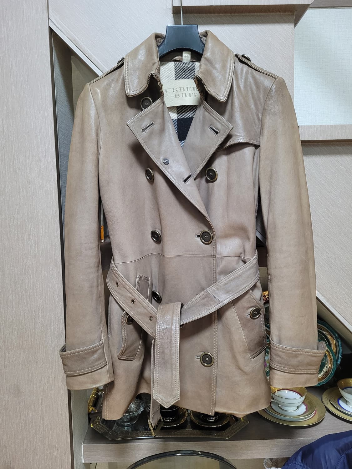 정품 버버리 램스킨 가죽 코트 상품이미지1