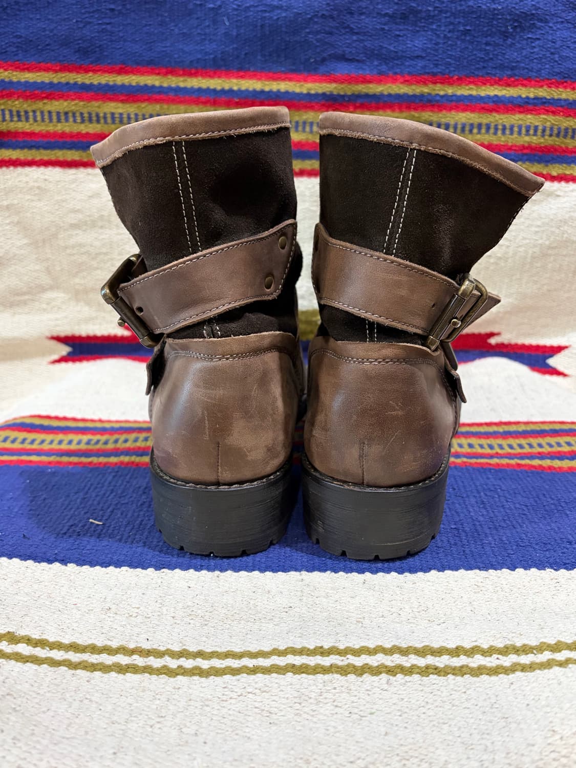 훕 EE 스웨이드+레더 투톤 엔지니어부츠 상품이미지5