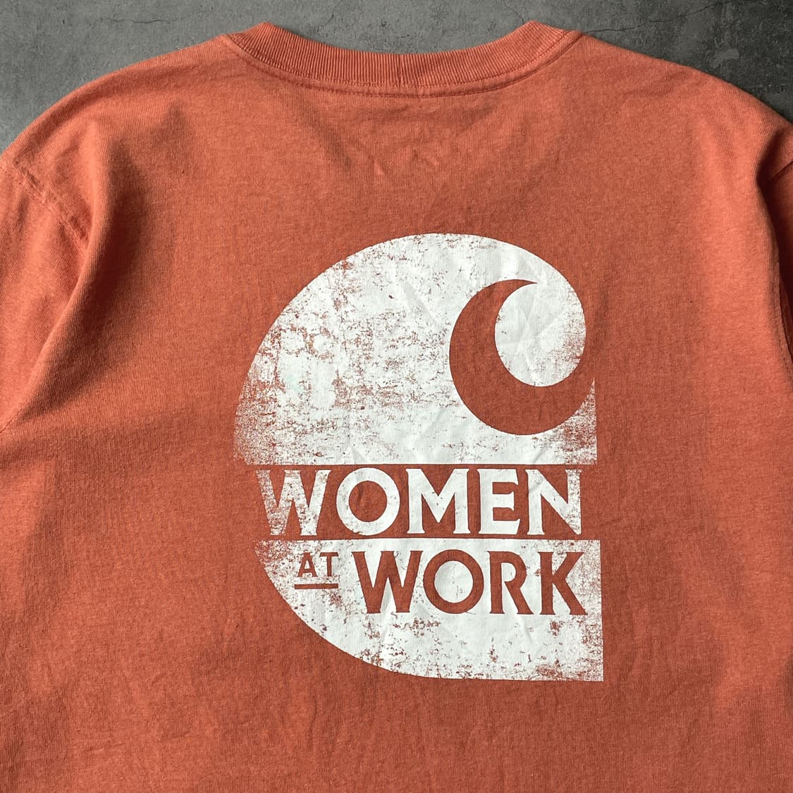 CARHARTT 칼하트 빈티지 오렌지코랄 코튼 긴팔 티셔츠 A00490 상품이미지6