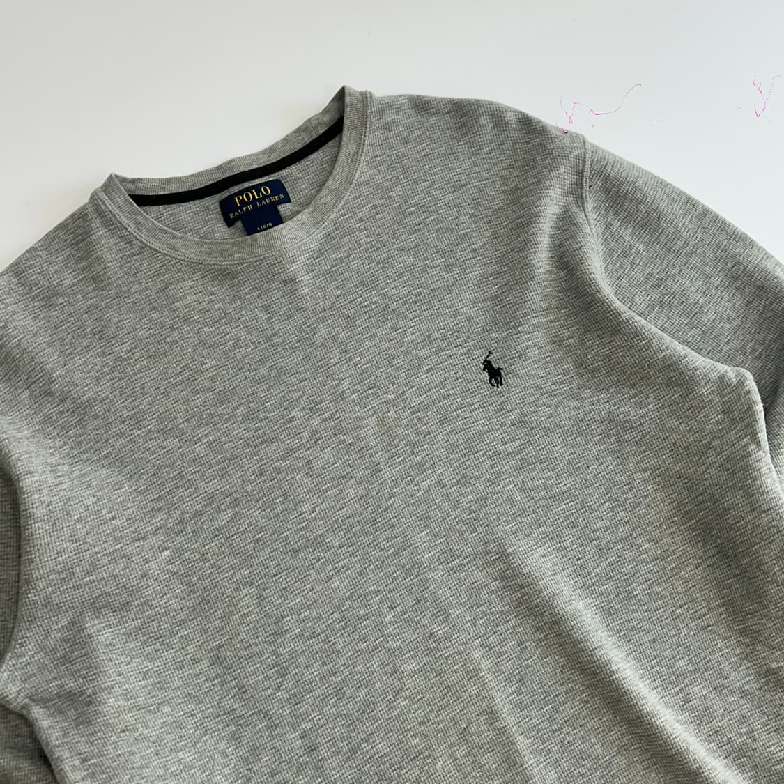 Polo 폴로 블랙 포니 그레이 와플니트 상품이미지4