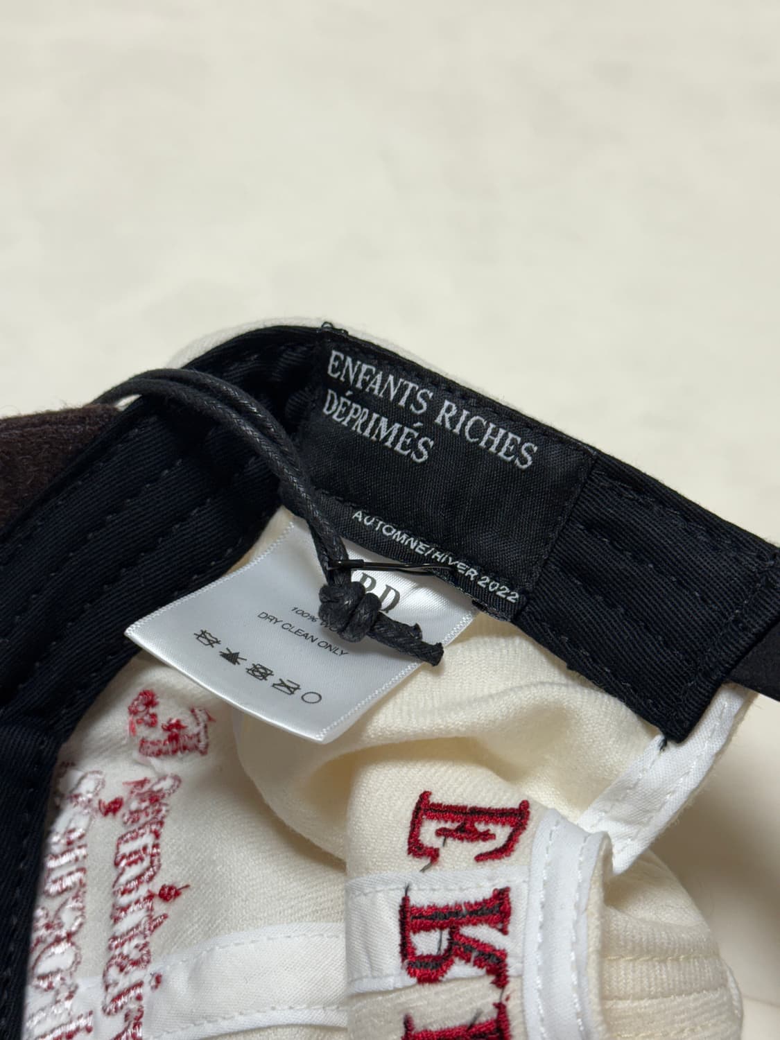 앙팡 리쉬 데프리메 레터링 캡 아이보리 상품이미지3