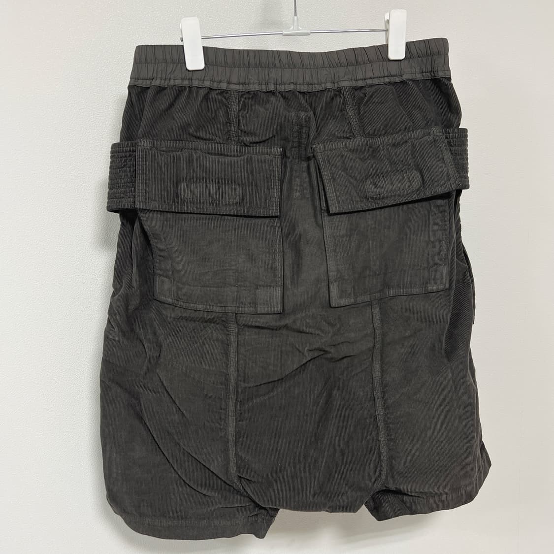 릭오웬스 15FW 다크쉐도우 코듀로이 태권도 카고 쇼츠 다크 더스트 상품이미지2