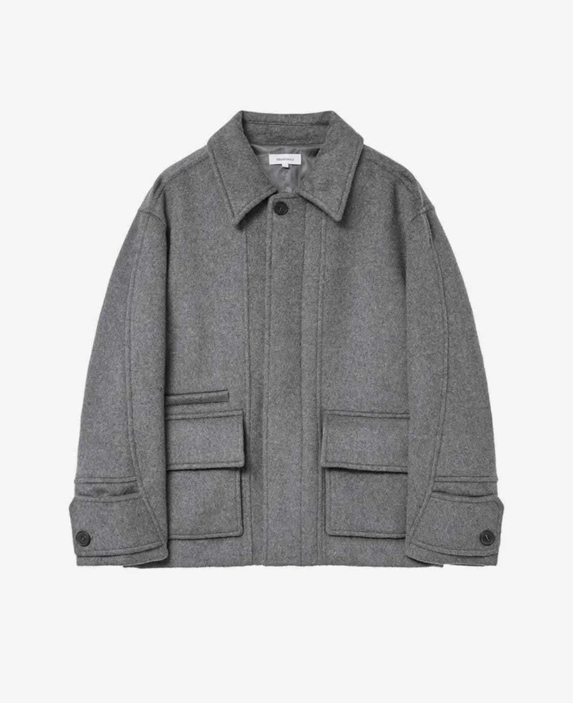 새상품 3) 미세키서울맨 하프코트 차콜 상품이미지2