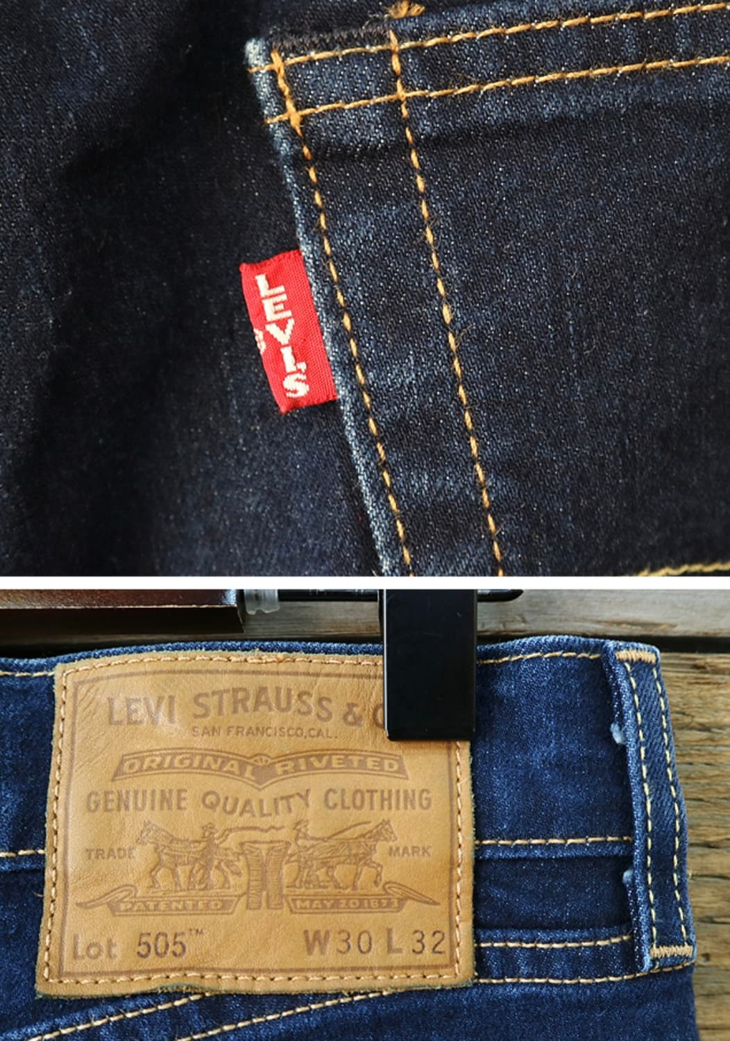 
levis 리바이스 프리미엄 505 인디고 진청 데님  30 상품이미지6