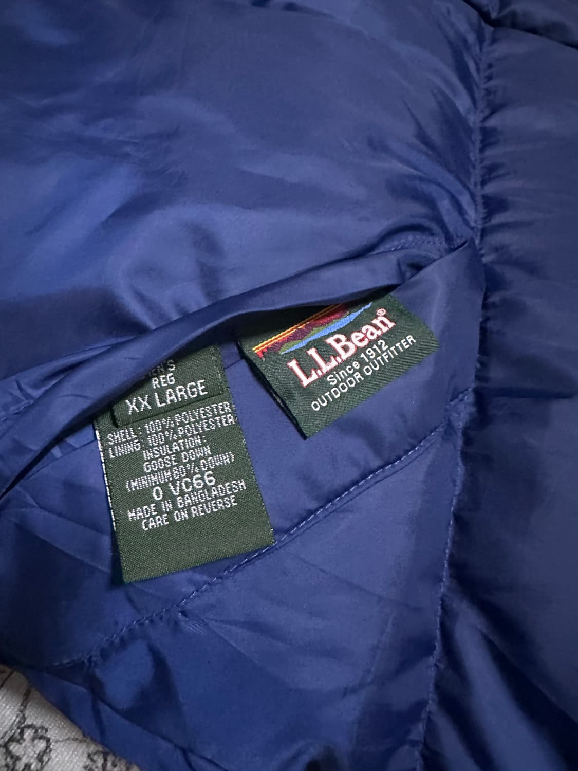 엘엘빈 구스다운 베스트 리버시블 빈티지 XXL 상품이미지5