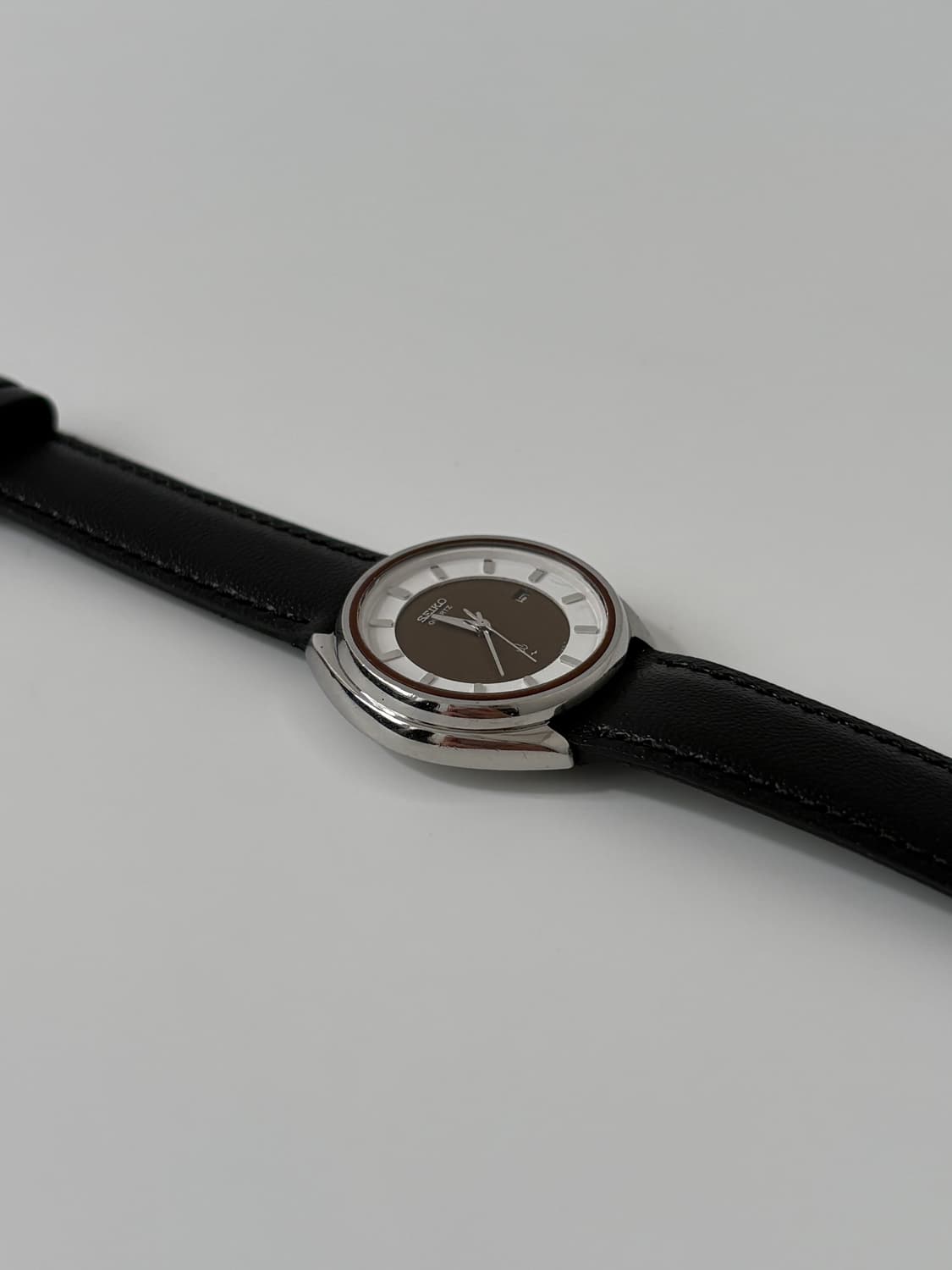 70s brown dial silver ladies quartz 상품이미지5
