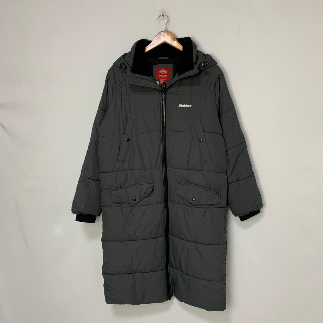 디키즈 롱패딩 차콜 그레이 S-M 빈티지 남녀공용 상품이미지1