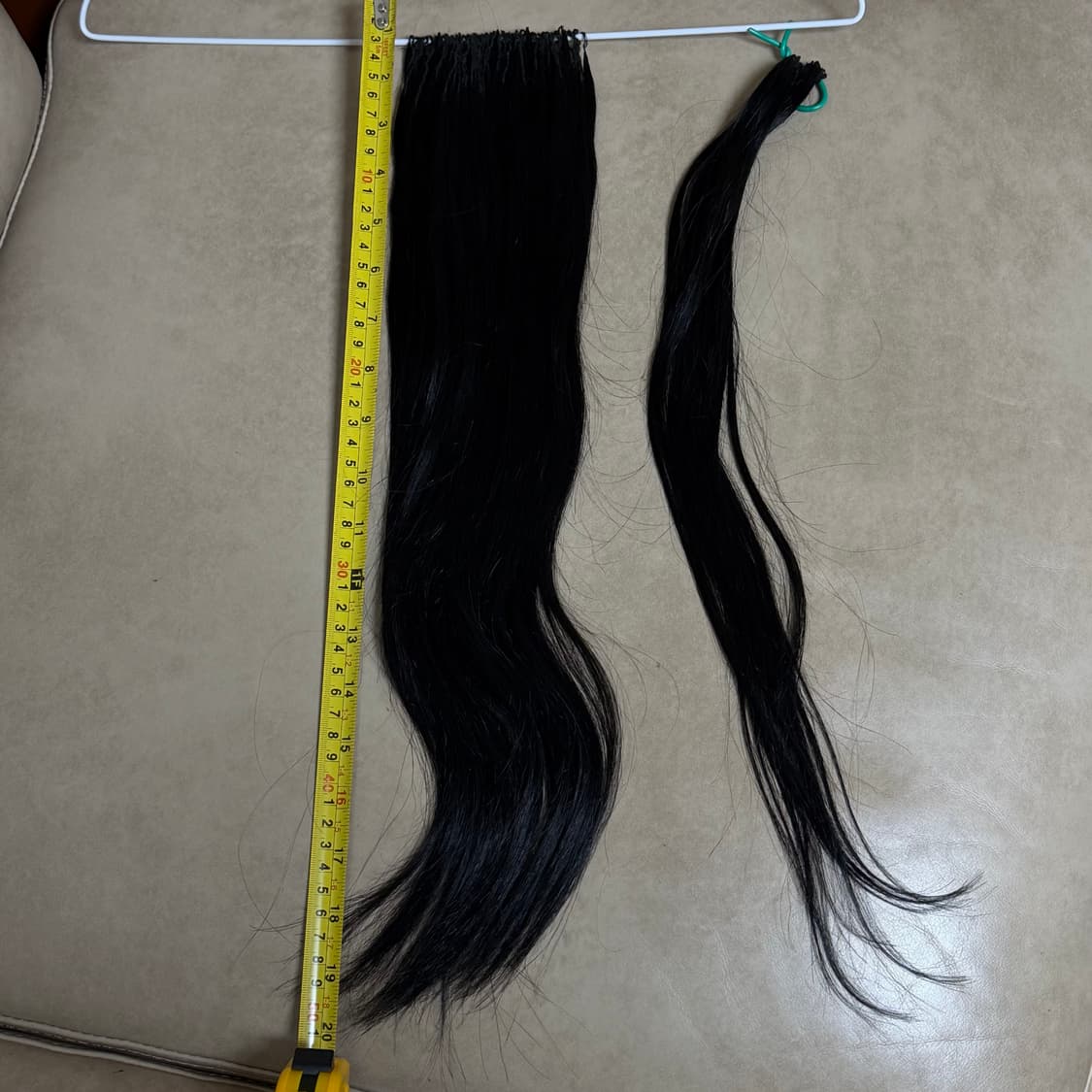 노팁 붙임머리 #1호(블랙) 20인치 인모 한팩 상품이미지1