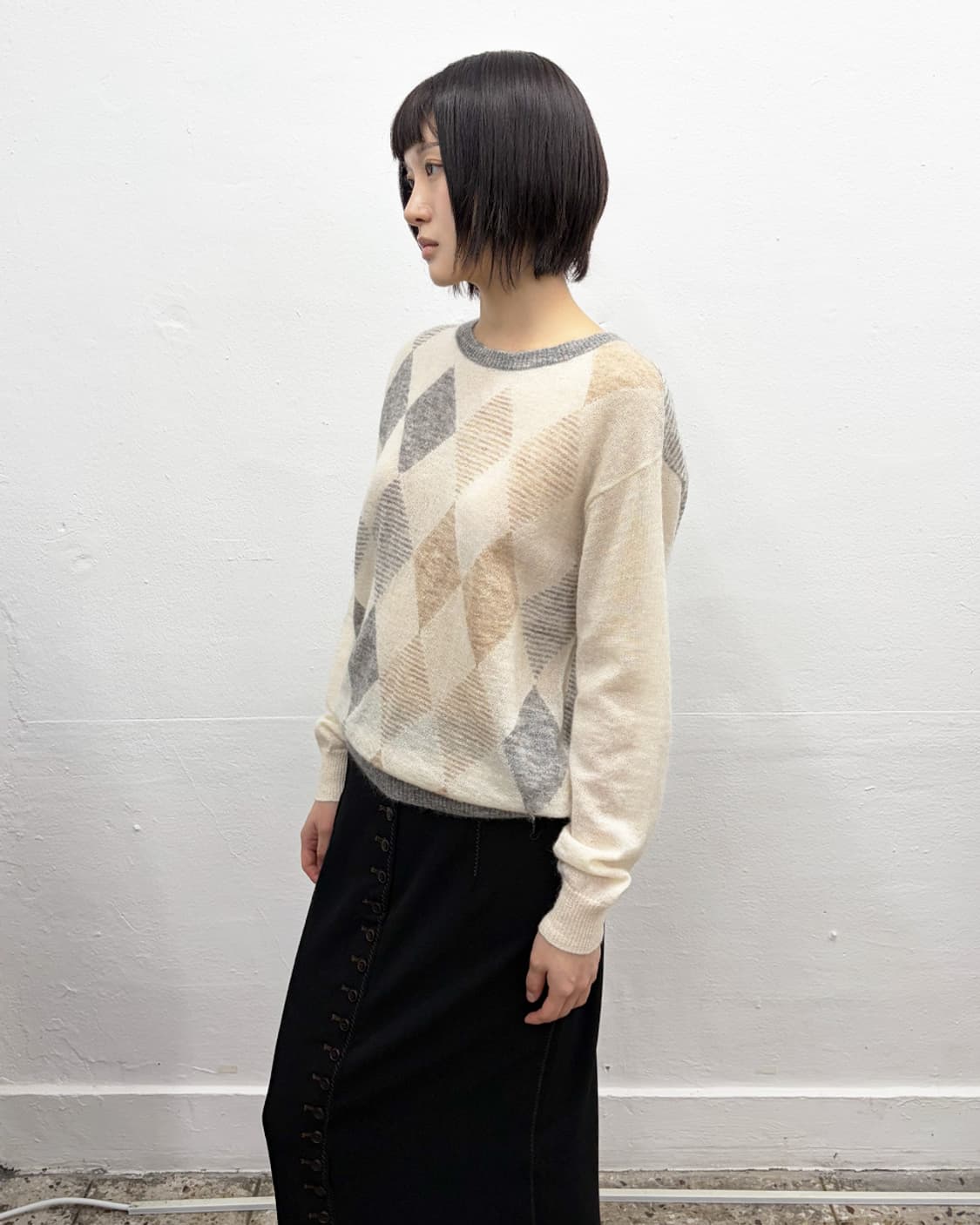 맥킨토시 아가일 니트 상품이미지3