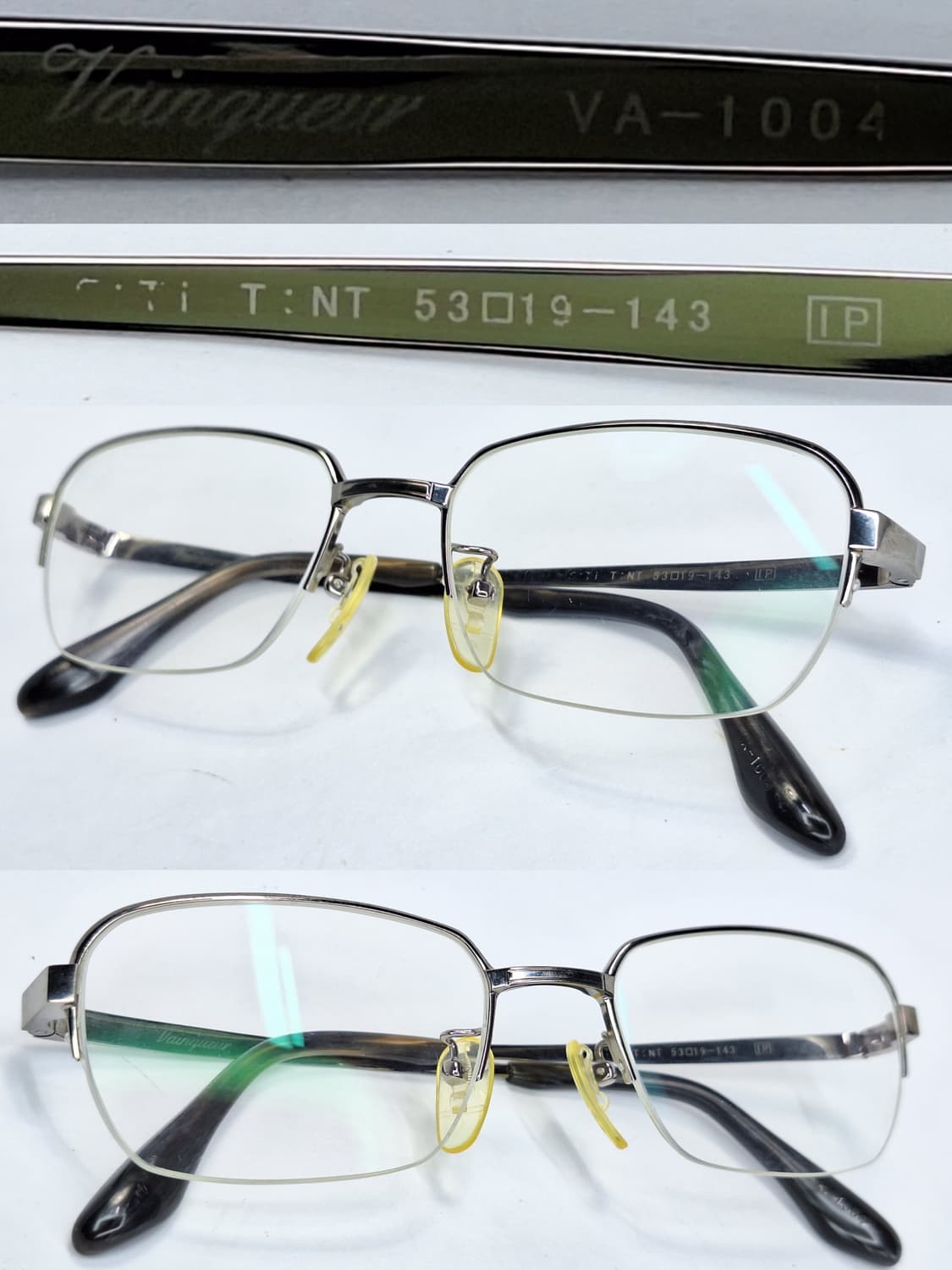 Vainqueur VA-1004 티타늄 이온도금 비즈니스 반무테 안경테 상품이미지4