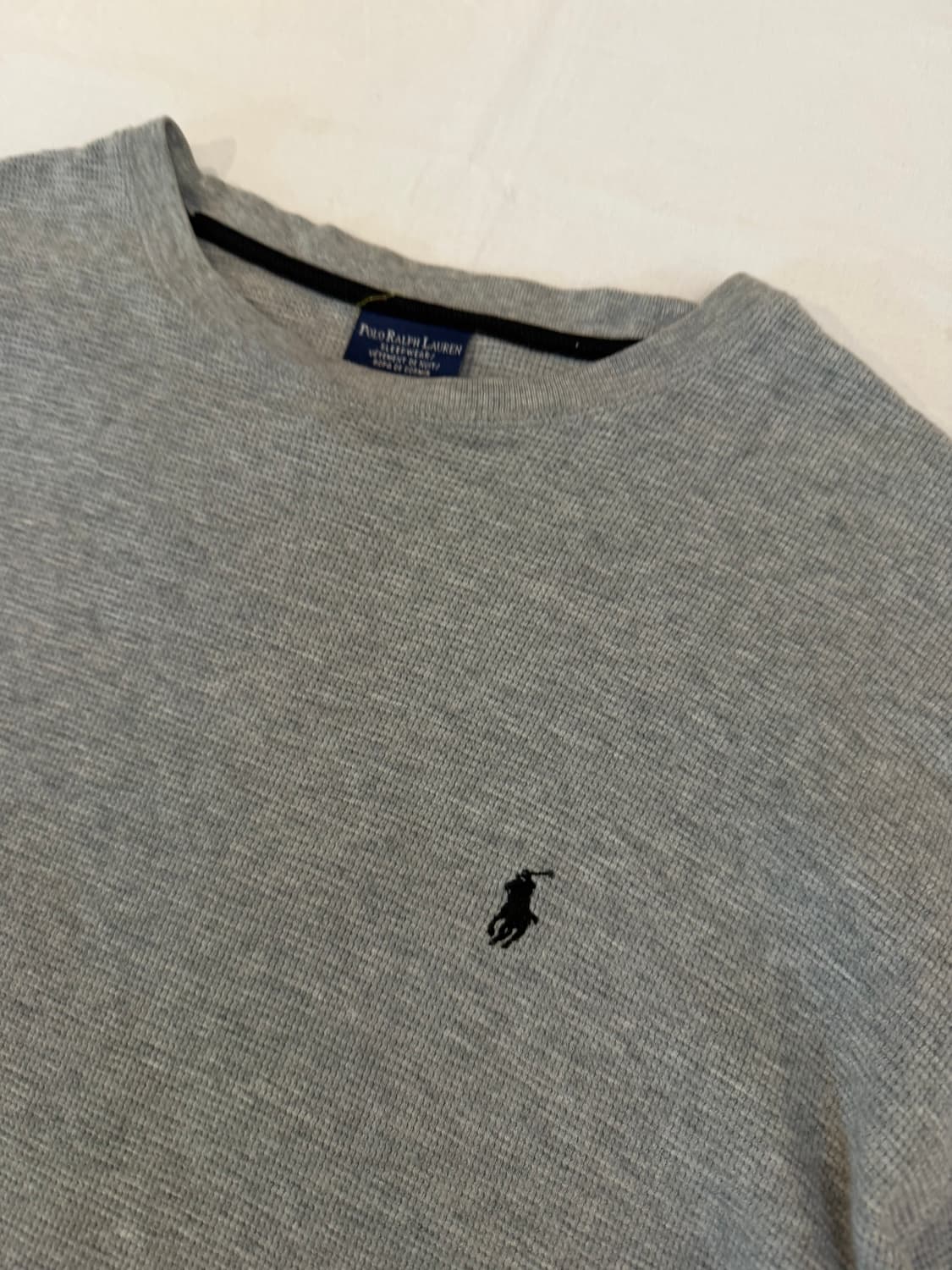 폴로 랄프로렌 와플 써멀 롱슬리브 긴팔티 회색 상품이미지2