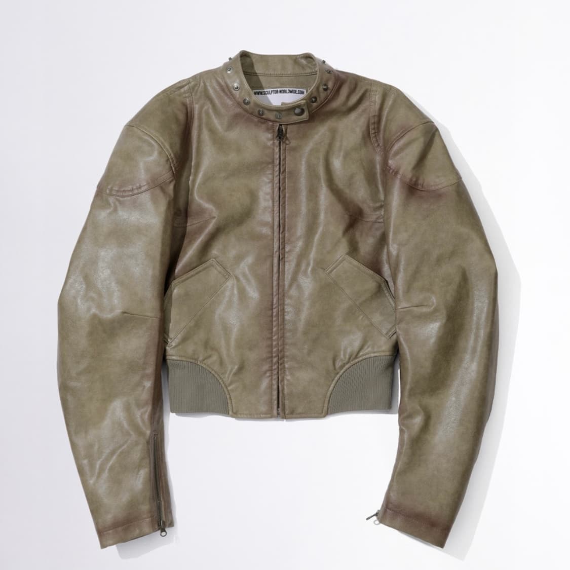 스컬프터 엠보스 레더 봄버 자켓  상품이미지3