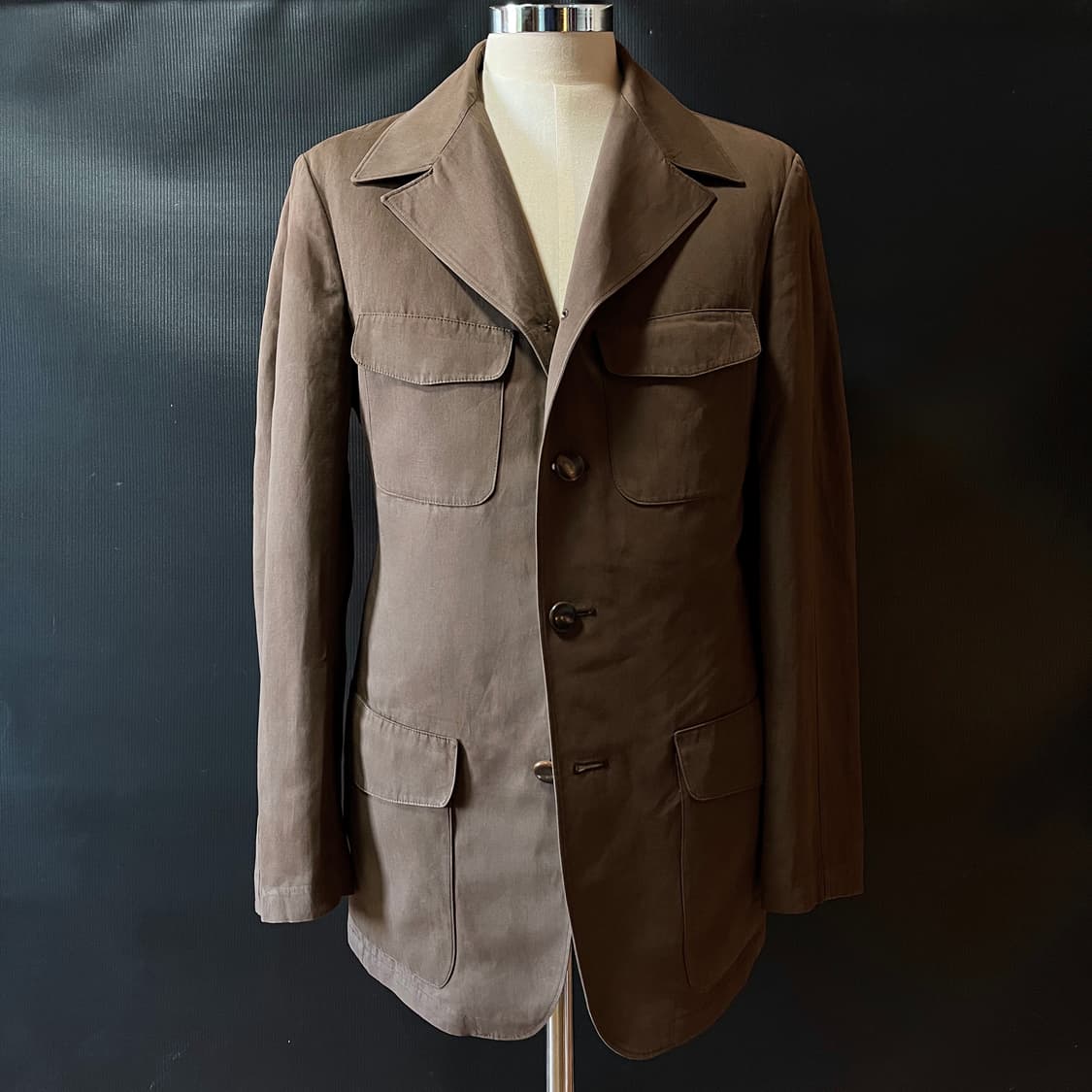 Cerruti 1881 Made in Italy 코튼 린넨 사파리 자켓  상품이미지2