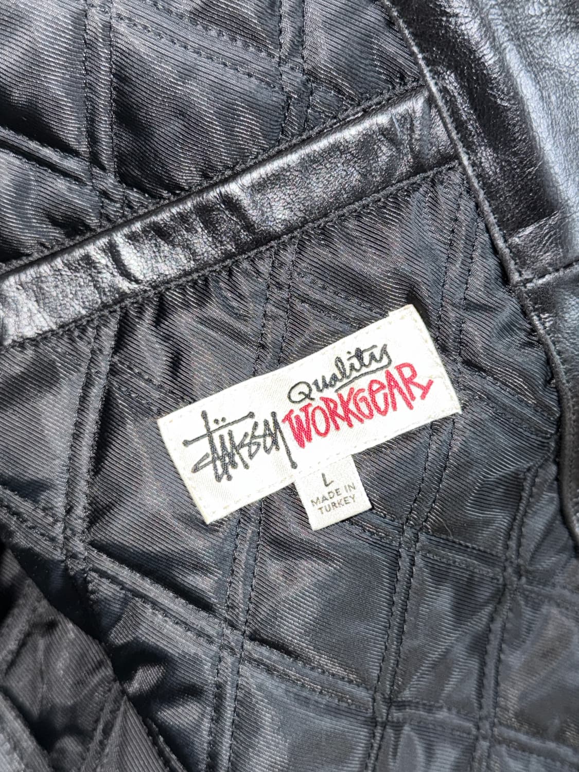 스투시 게러지 레더자켓 L 상품이미지3