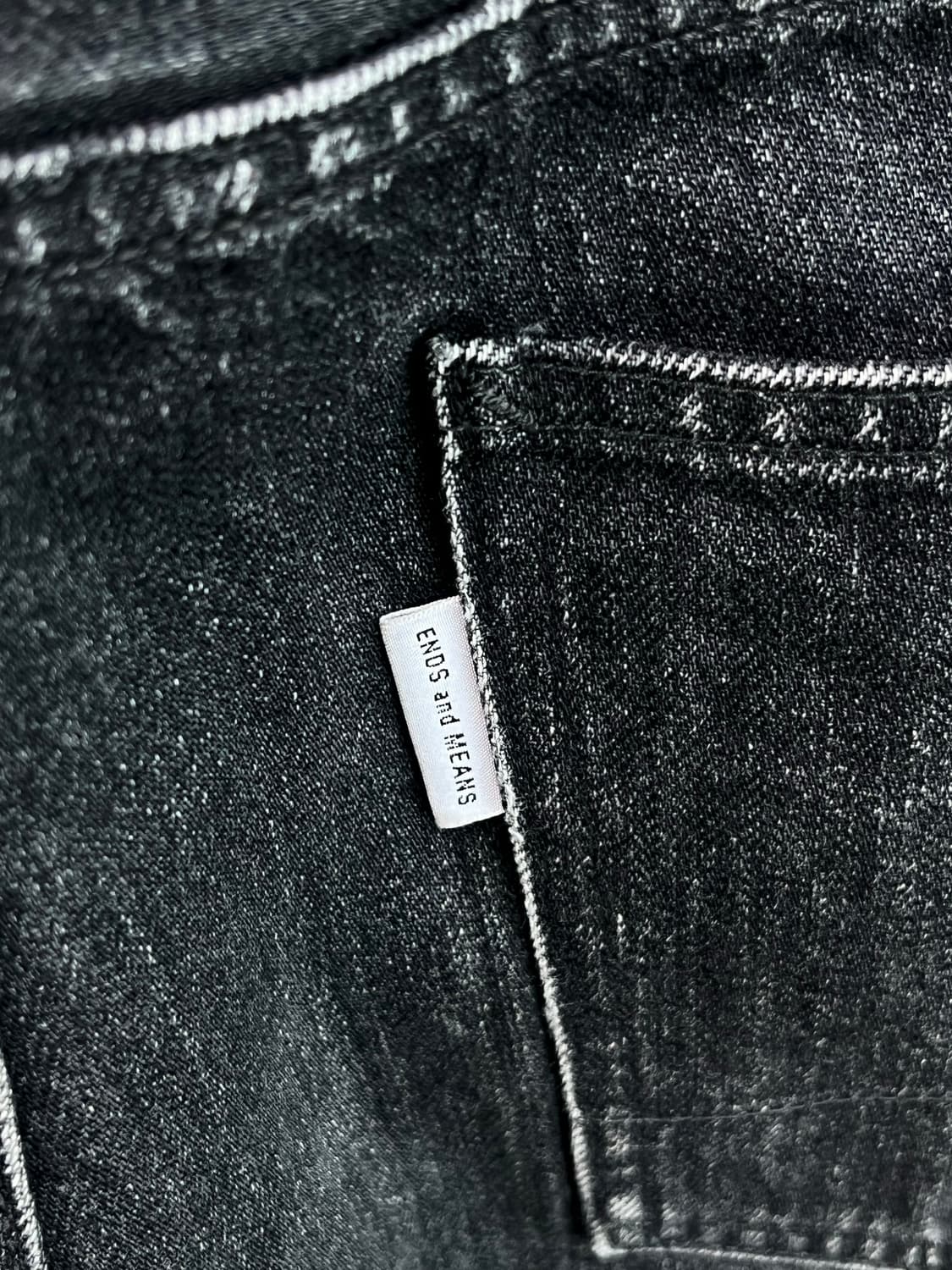 엔즈앤드민즈 워시드 블랙 데님팬츠 상품이미지4
