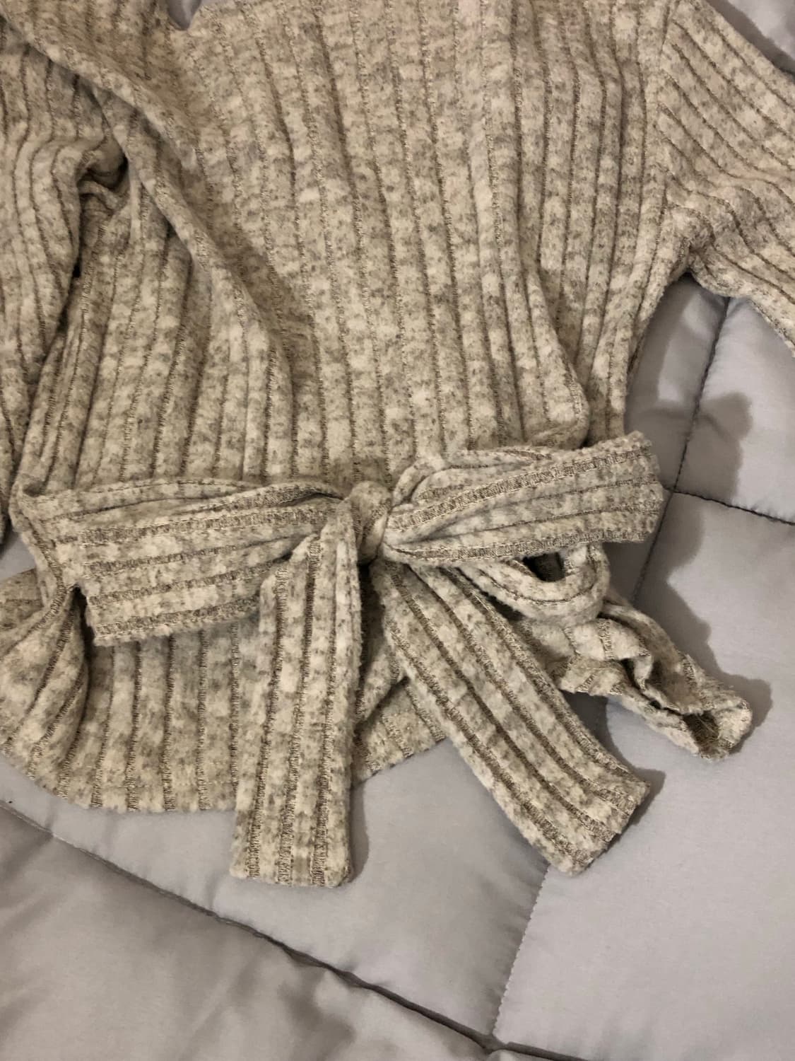 골지 리본 랩 니트 아이보리 상품이미지4