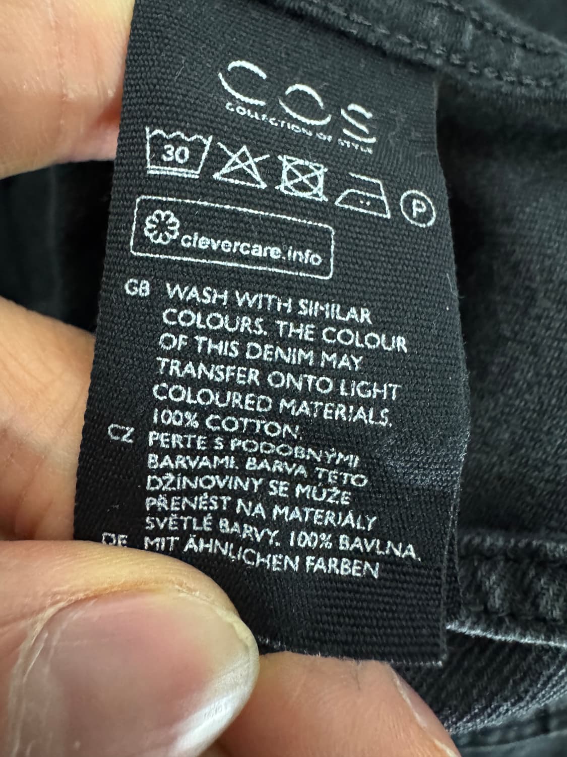 정품!! Cos 코스 풀오버 흑청 반집업 셔츠 L ~XL 상품이미지4