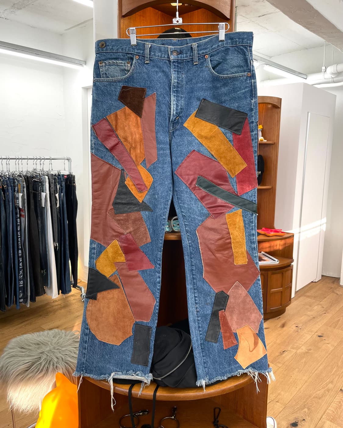 [38] 70s 리바이스 517 레더 패치 데님 팬츠 상품이미지4