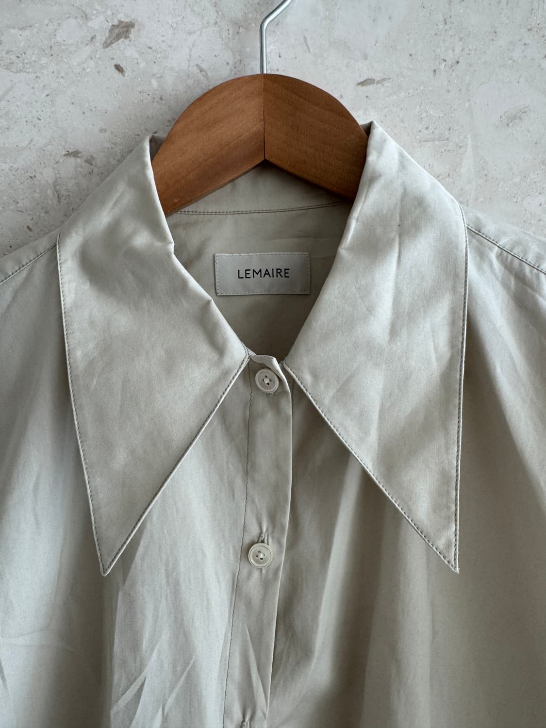 르메르 Lemaire 트위스트 셔츠 S 그린 새상품 상품이미지6