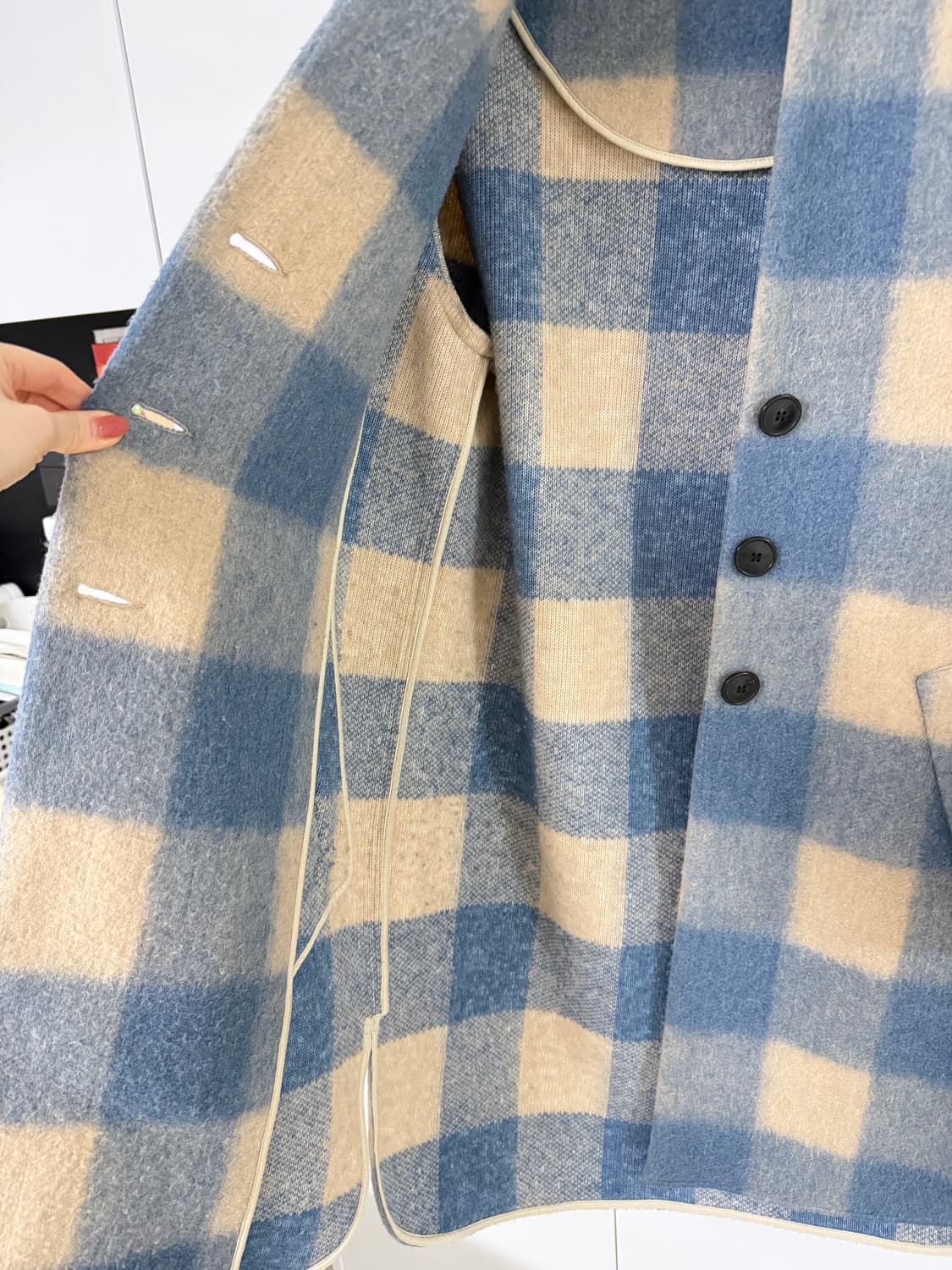 이자벨마랑 에뚜왈 체크 코트 34 상품이미지4