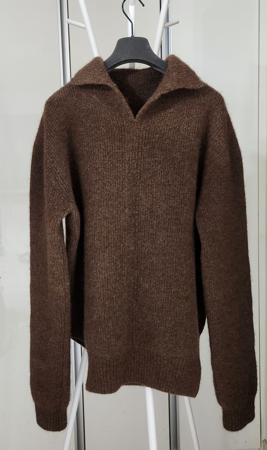 릭오웬스 헤비 알파카 피셔맨 타바드 브라운  상품이미지1