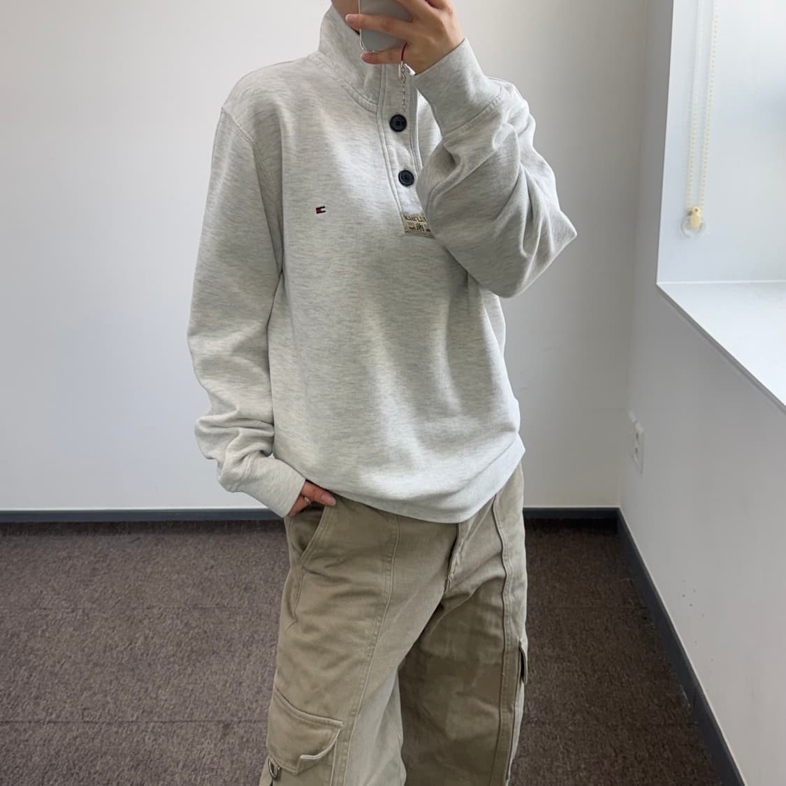 Tommy Hilfiger 타미힐피거 하이넥 버튼업 롱슬리브  상품이미지2