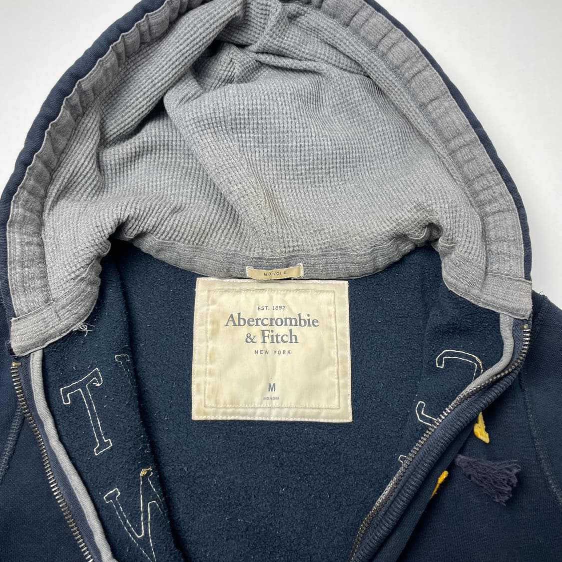 아베크롬비 네이비 기모 후드집업 M 상품이미지4