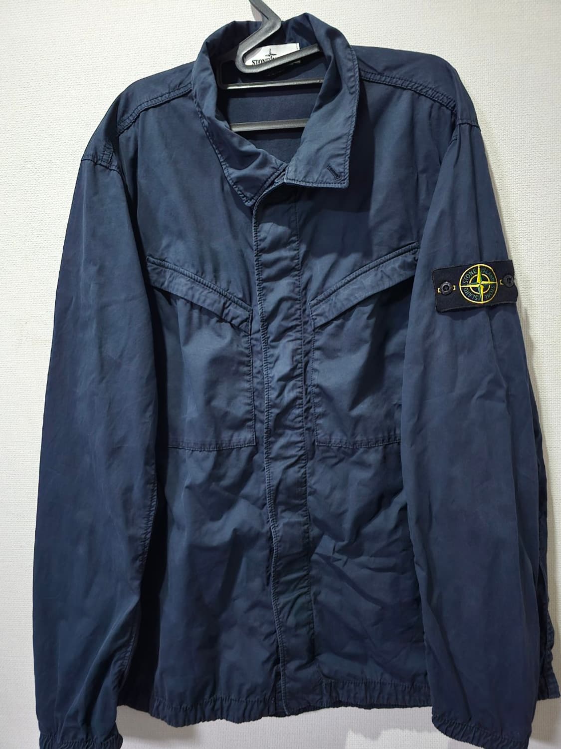 정품 스톤아일랜드 스트레치 코튼 트윌 오버셔츠 블랙 105 / XL 상품이미지1