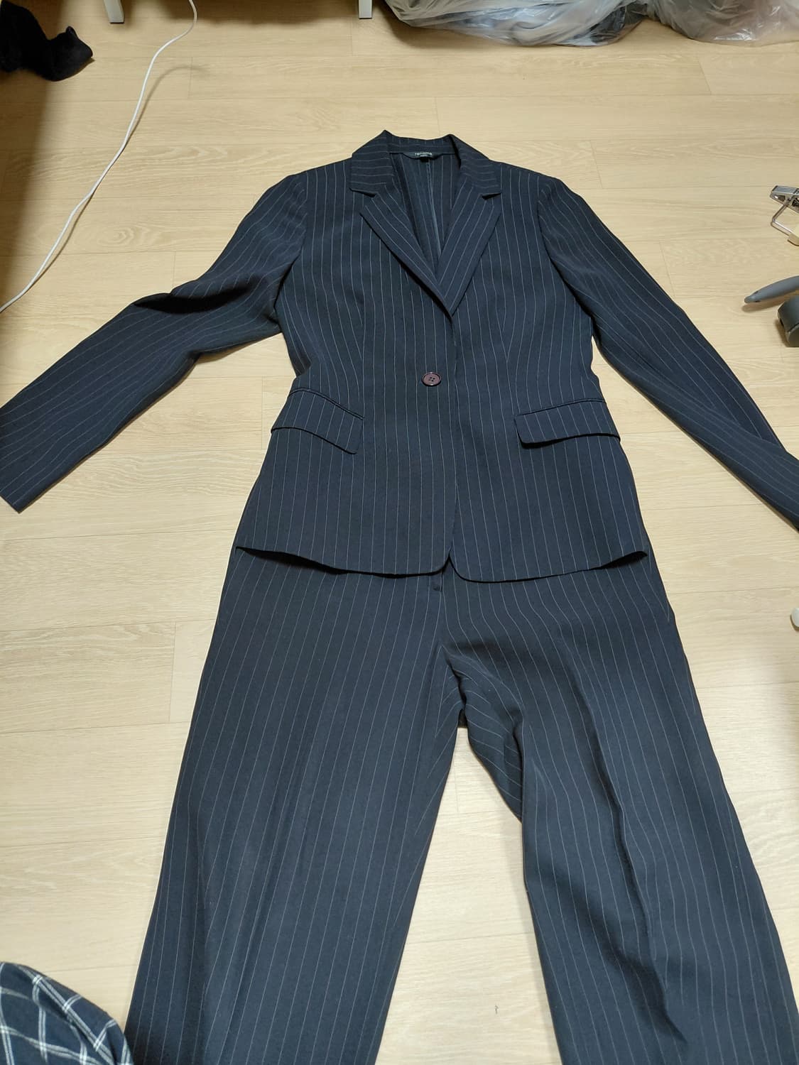 renoma 레노마 여름 네이비 스트라이프 정장 셋업 상품이미지1