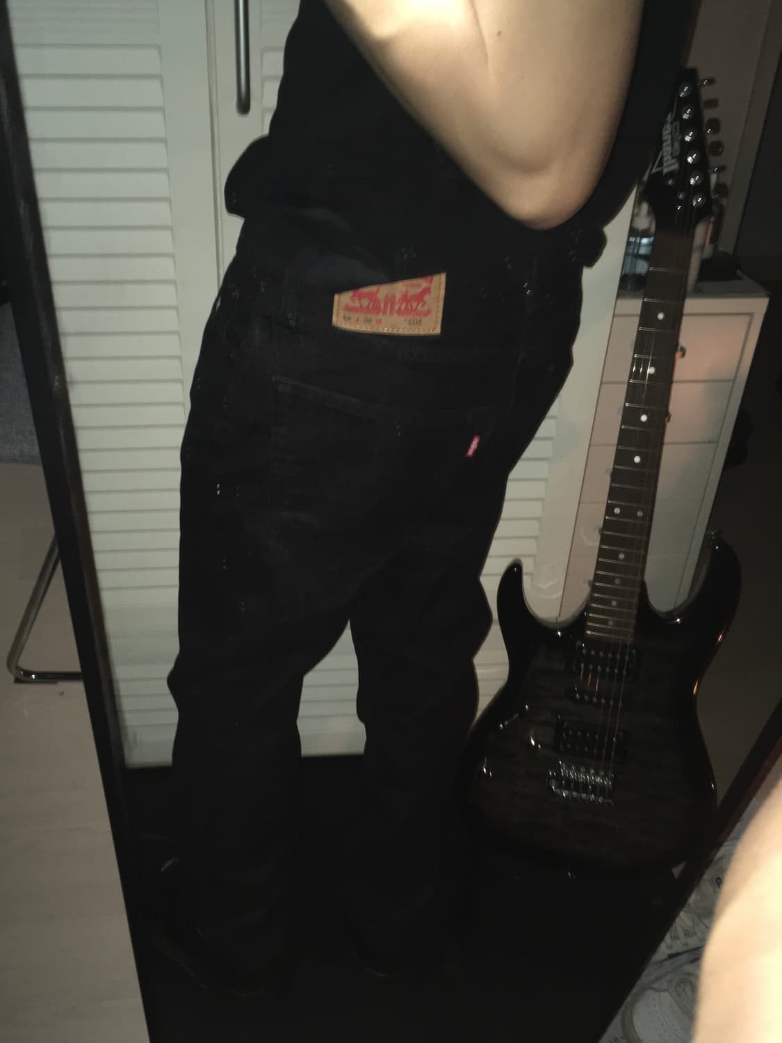 리바이스 502 블랙 빈티지 락시크 데님 상품이미지1