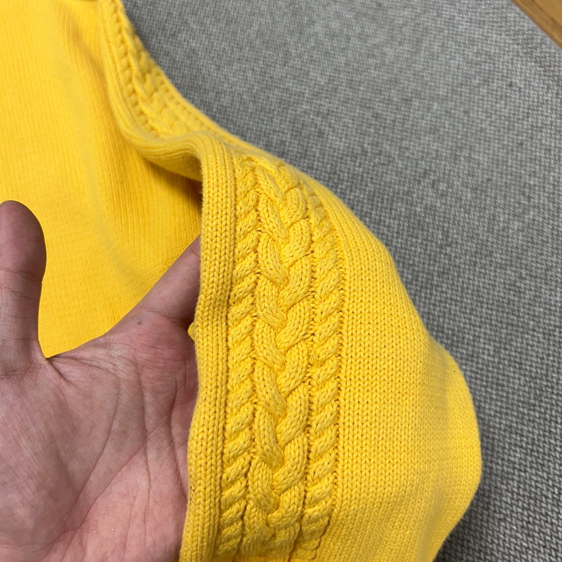 폴로 우먼스 케이블 사이드라인 니트집업(L) 상품이미지7