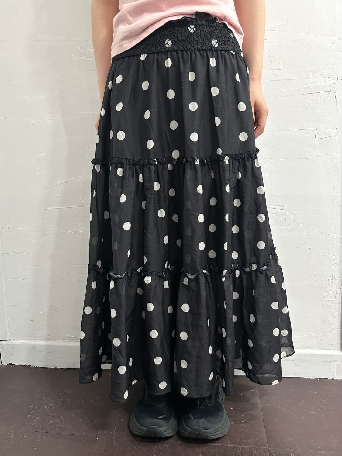 dot frill long skirt 상품이미지1