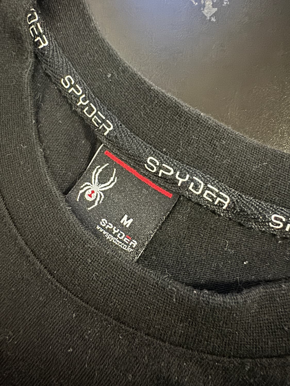여성 스파이더 Spyder 로고 반팔 티셔츠 M 블랙 상품이미지3