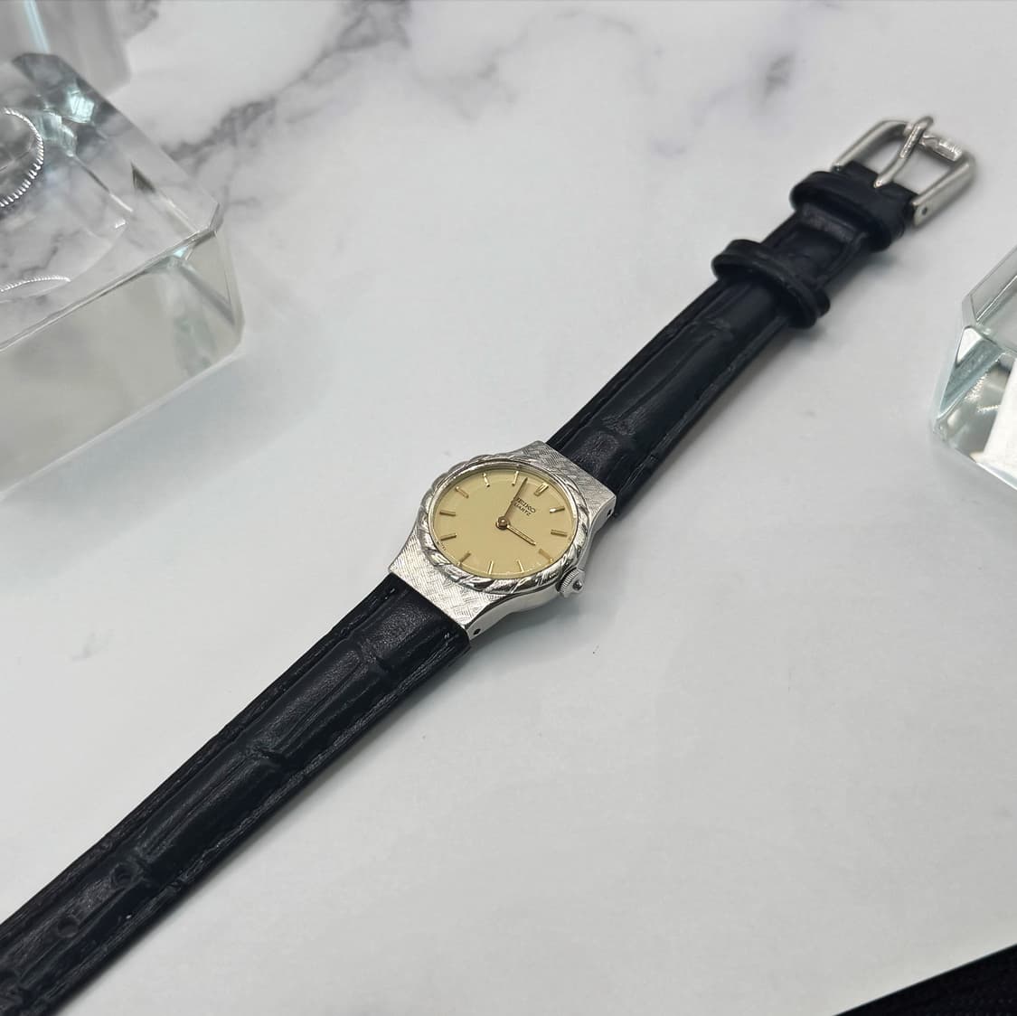 70s80s 빈티지 세이코 텍스처 베젤 워치 상품이미지4